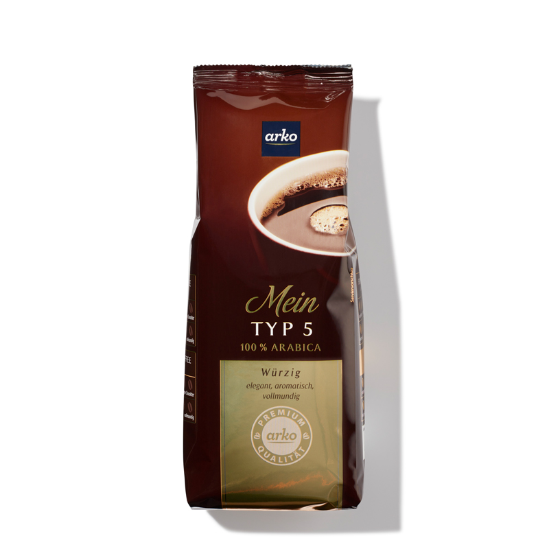 arko Kaffee Typ 5 Softbag, gemahlen, 500 g