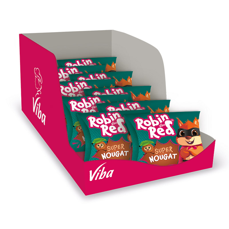 Viba Robin Red Schicht-Nougat Kissenschachtel, 15 x 50 g