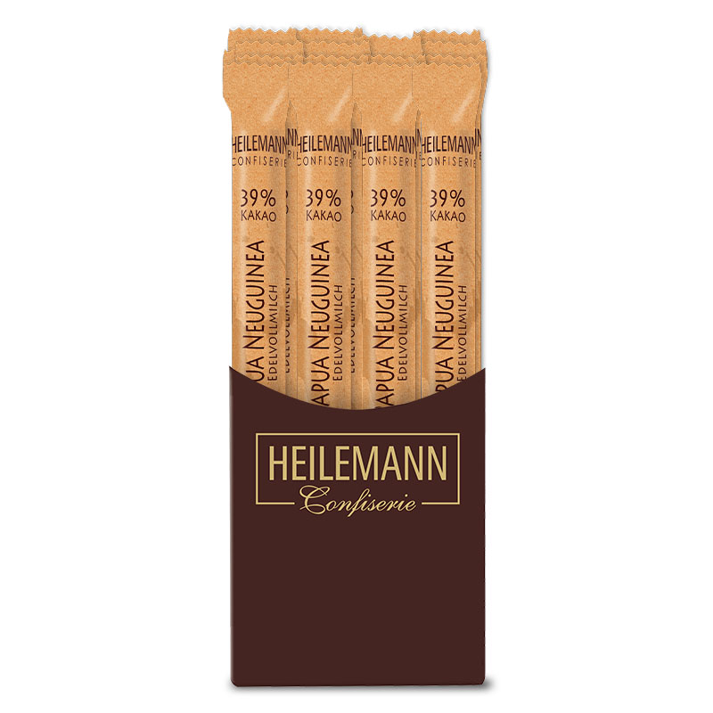 Heilemann Ursprungs-Stick Papua Neuguinea 39 % Edelvollmilch, 24 x 40 g