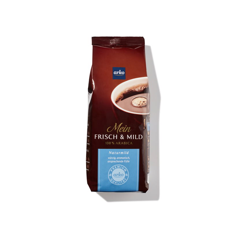 arko Kaffee frisch & mild Softbag, ganze Bohnen, 250 g
