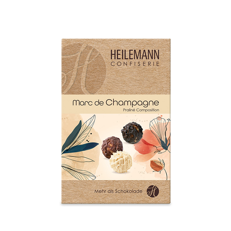 Heilemann Marc de Champagne Pralinen Komposition, 130 g, Front