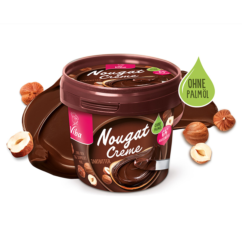 Viba Nougat-Creme Zartbitter Palmölfrei mit Schoko Swirl