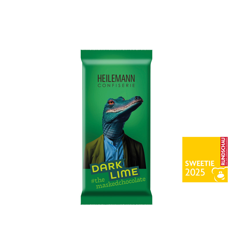 Heilemann "Dark Lime" Edelbitter-Schokolade, 37 g - Sweetie Award 2025
