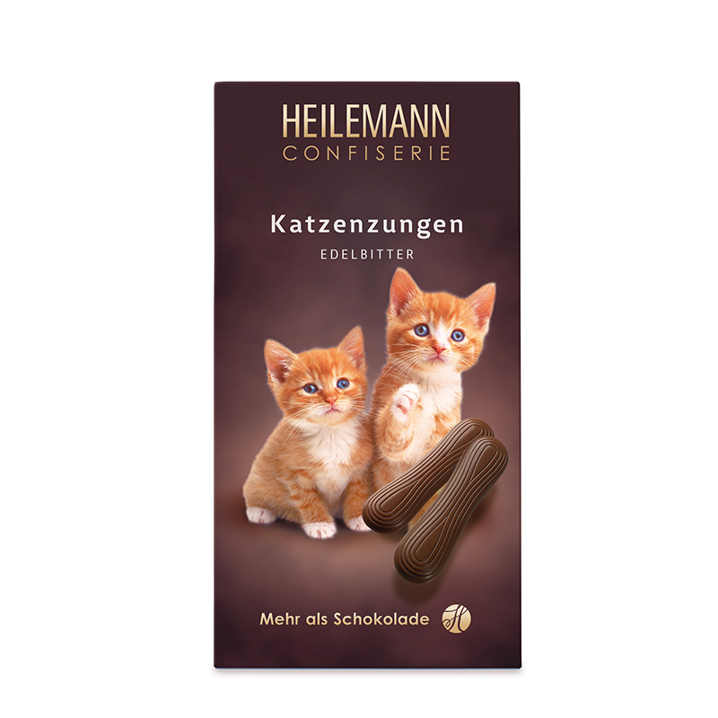 Heilemann Katzenzungen Edelbitter-Schokolade, 75 g