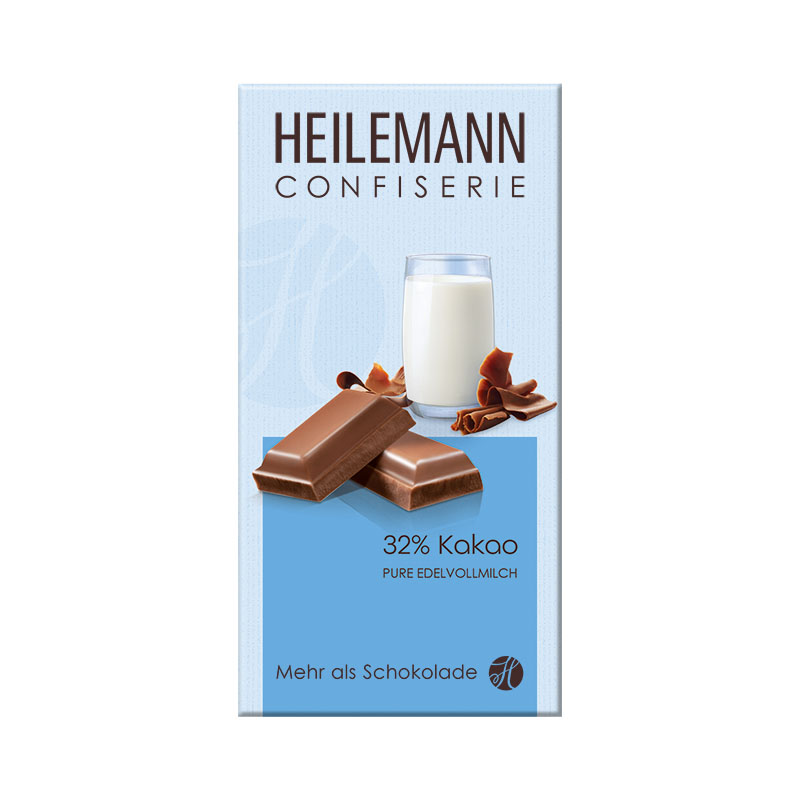 Heilemann 32 % Kakao Edelvollmilch-Schokolade, 100 g