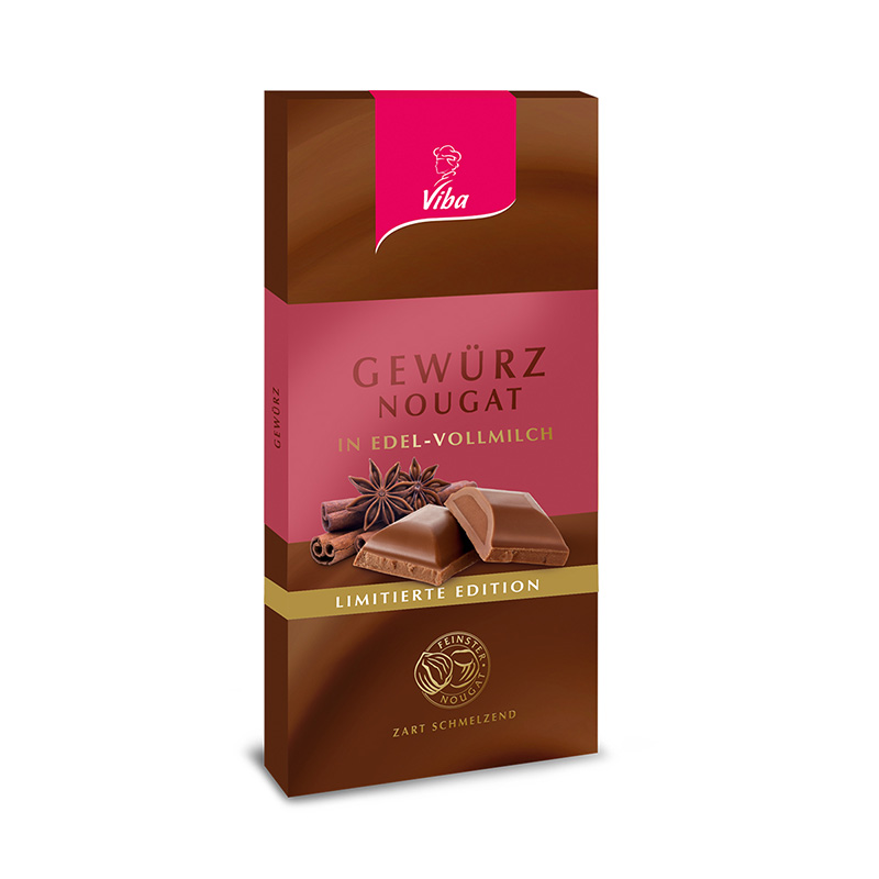 Viba Gewürz Nougat Tafelschokolade, 100 g