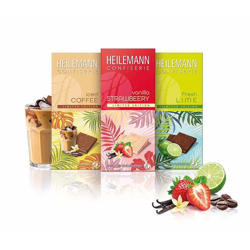 Heilemann Sommer-Schokolade alle drei Sorten mit Zutaten