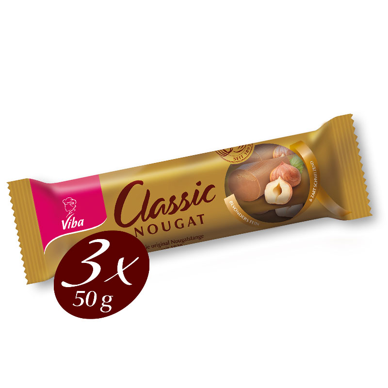 Viba Classic Nougat Jumbo 3er Pack, 3 x 50 g
