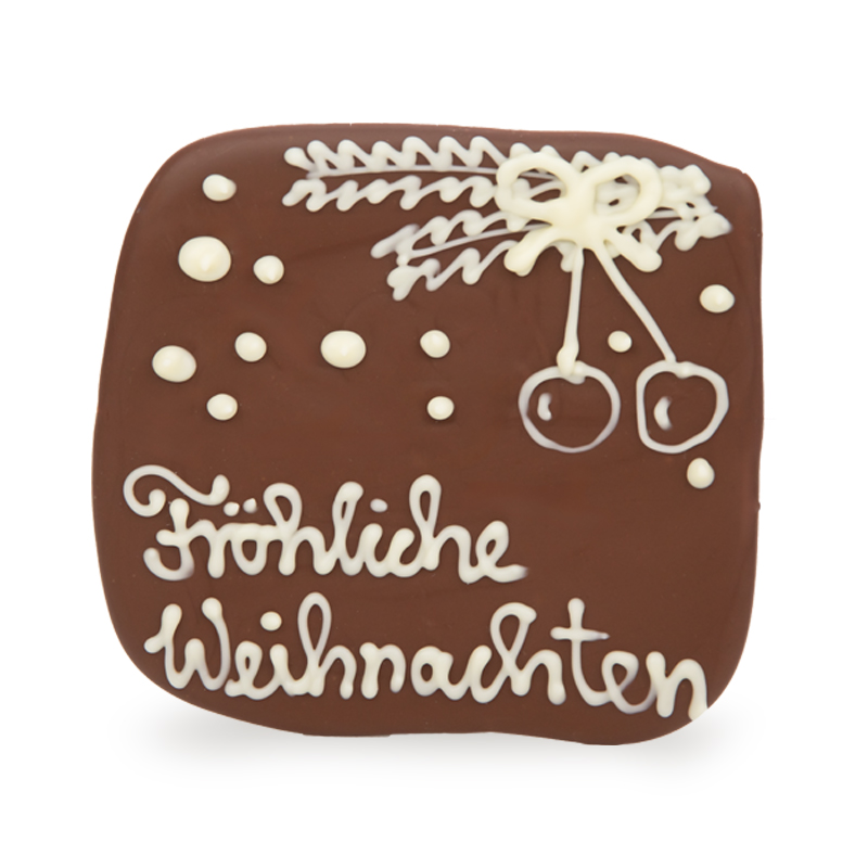 Handgefertigte Confiserie-Schokolade "Fröhliche Weihnachten", 35 g