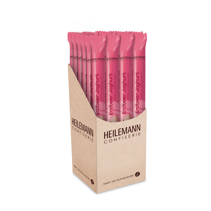 Heilemann Stick Erdbeer-Joghurt-Trüffel Edelvollmilch-Schokolade, 24 x 40 g