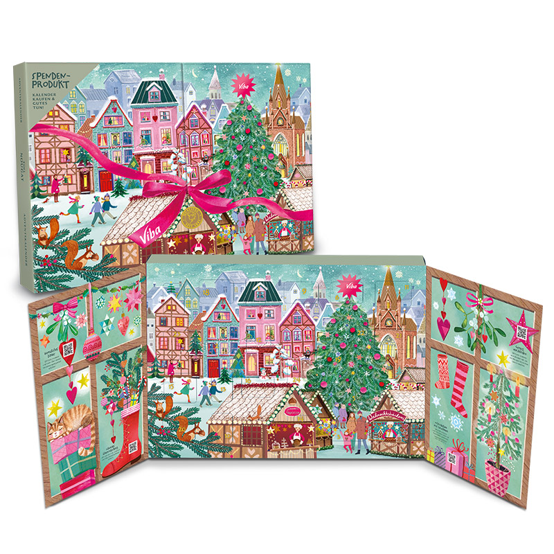 Viba Adventskalender "Weihnachtsmarkt", 245 g