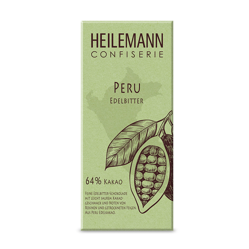 Ursprungs-Schokolade Peru 64 % Edelbitter, 80 g