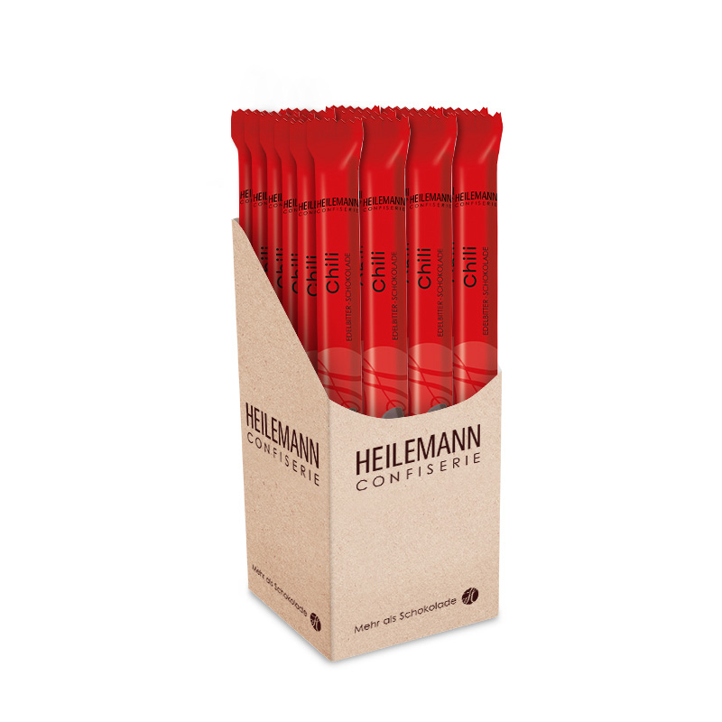 Heilemann Stick Chili Zartbitter-Schokolade, 24 x 40 g