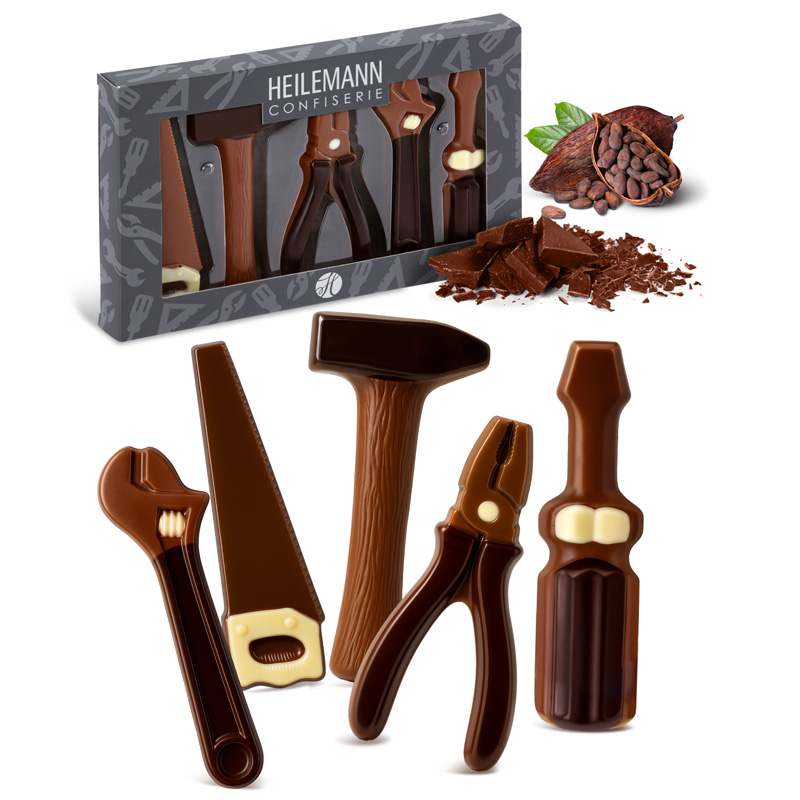 Heilemann Geschenkpackung Werkzeuge - Schokoladenfiguren, 100 g