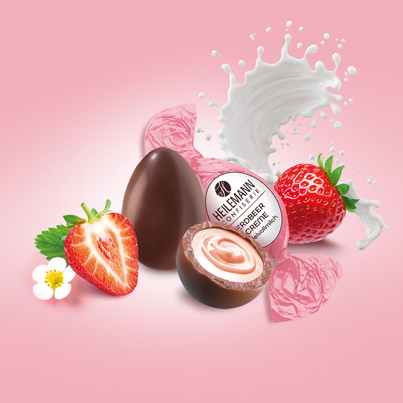 Heilemann Erdbeer-Creme-Ei - cremige Füllung