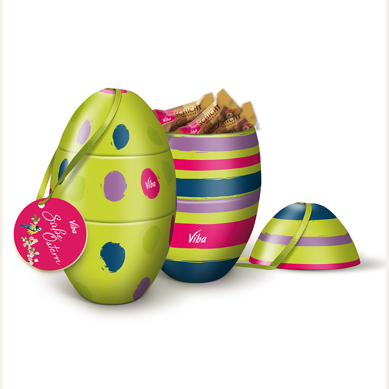 Viba Osterei aus Blech "Süße Ostern", 80 g