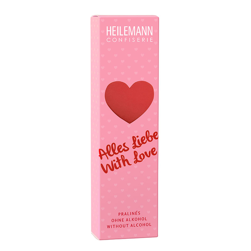 Heilemann Pralinen "Alles Liebe", "with love"