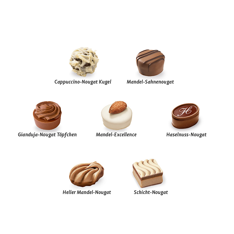 Heilemann Pralinen-Dose "Bavaria" Inhalt - Pralinen ohne Alkohol