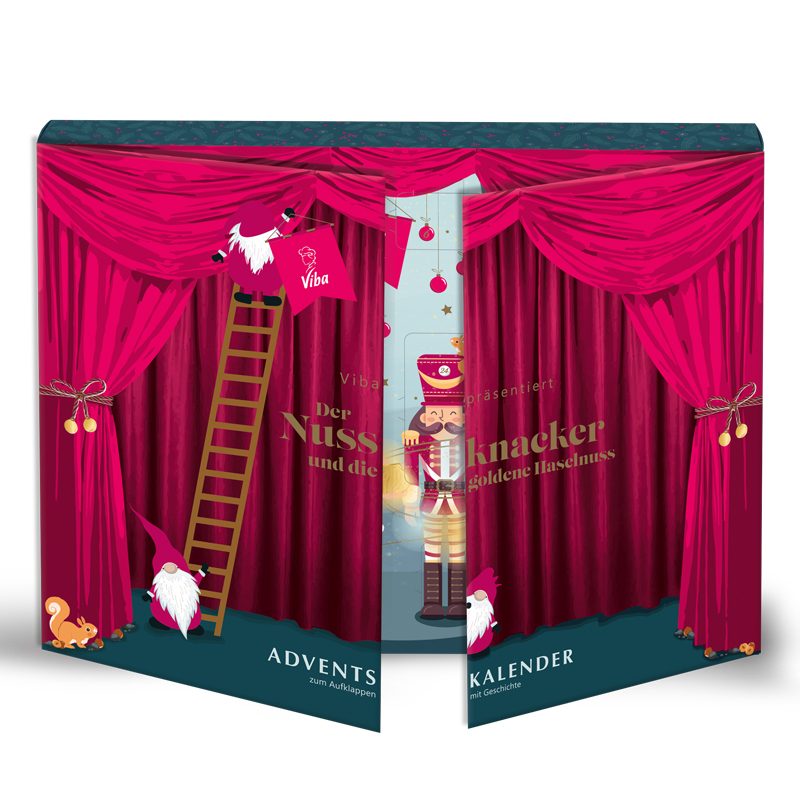 Viba Adventskalender "Nussknacker", der Vorhang geht auf