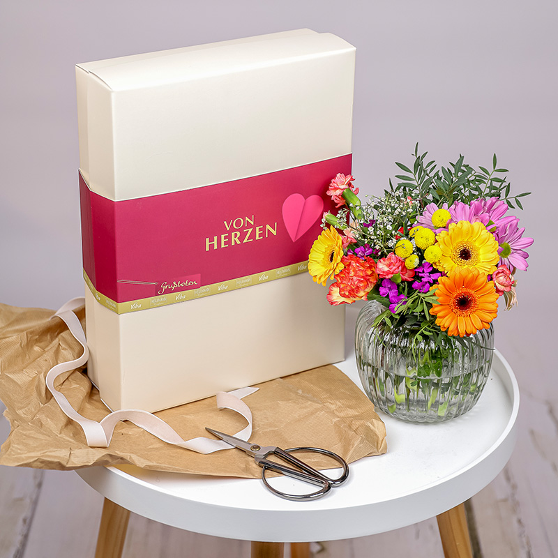 Geschenkbox "Von Herzen" Präsentbeispiel