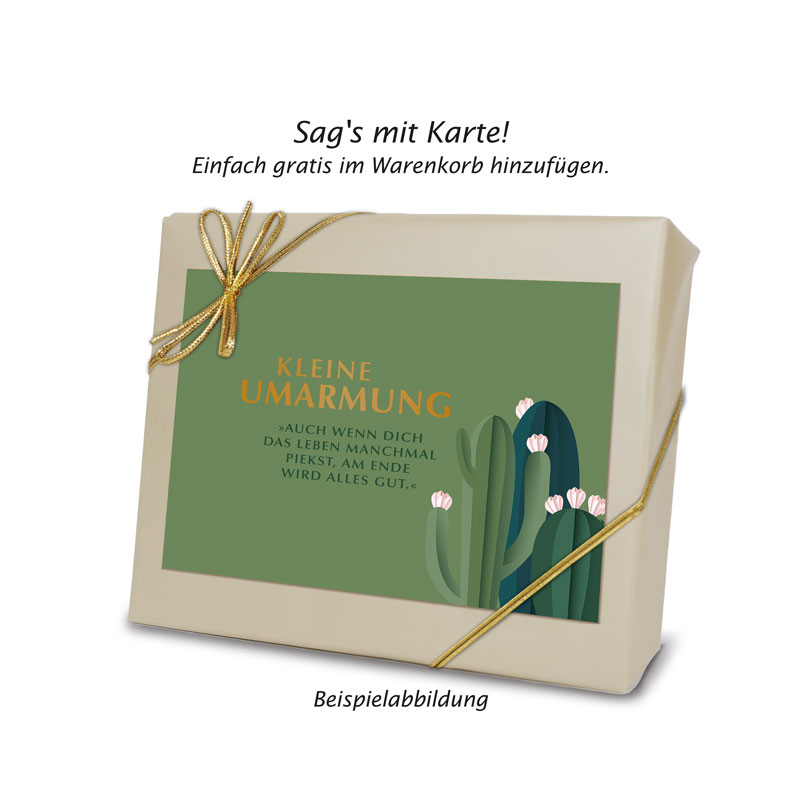 Viba Nougat Variation als Geschenk Beispielkarte Kleine Umarmung