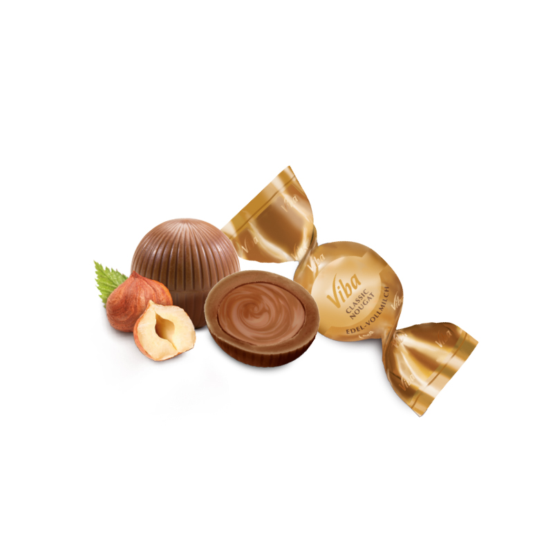 Viba Classic-Nougat-Kugel, 15 g aufgeschnitten