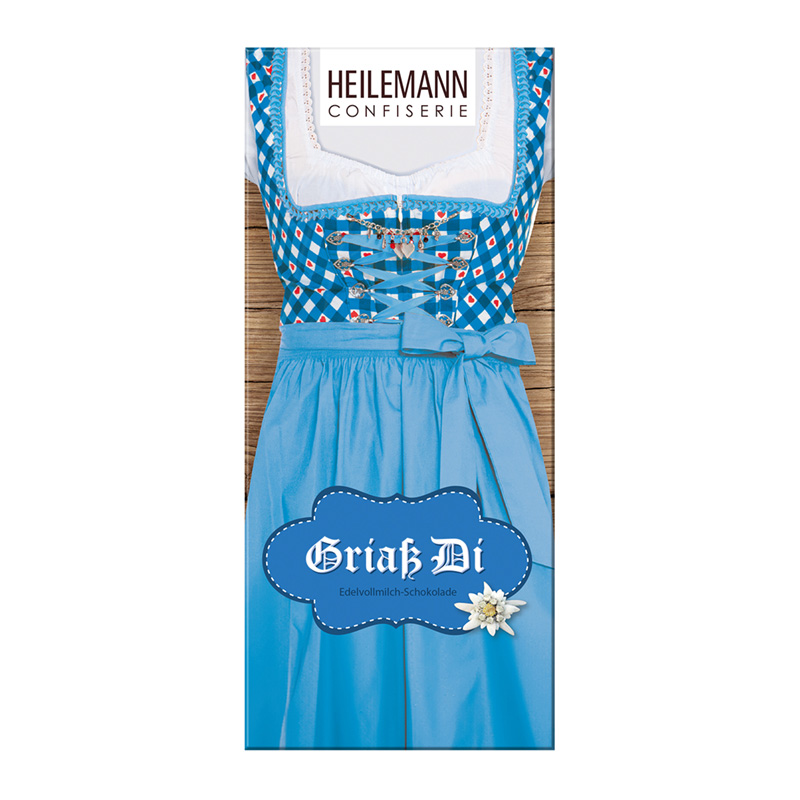Heilemann Tafelschokolade Dirndl, 80 g