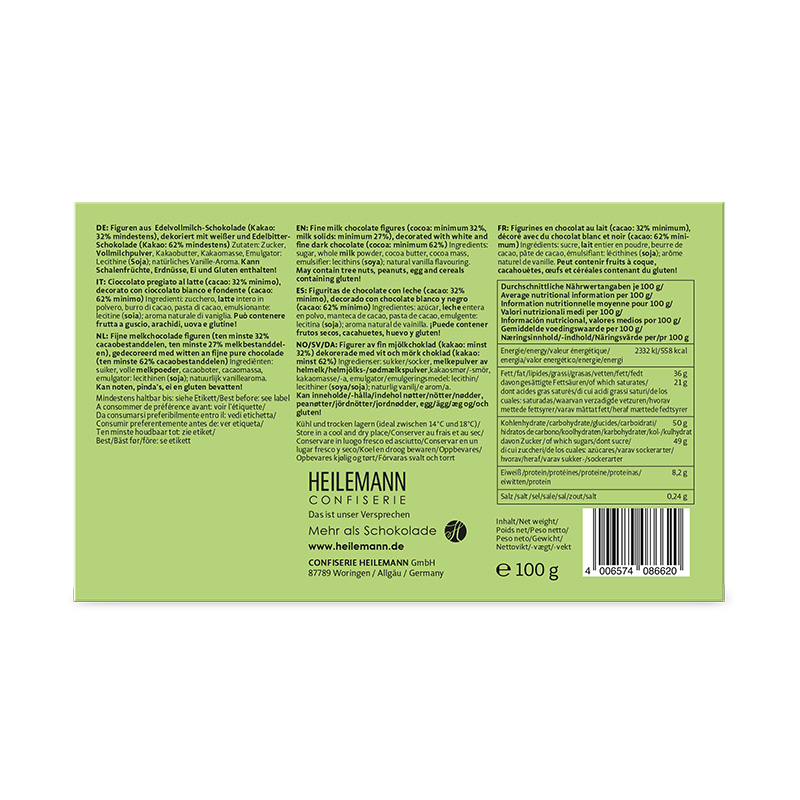 Heilemann Ostern Geschenkpackung Osterfiguren, 100 g - Rückseite