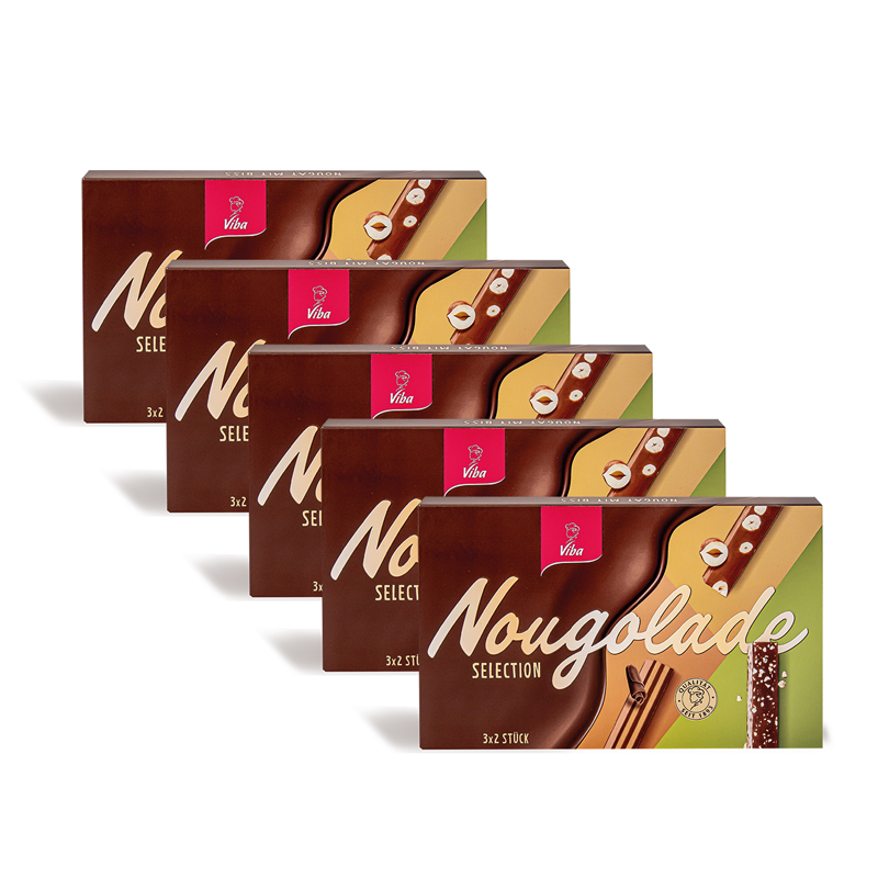 Viba Nougolade Selection Geschenkbox, 5 x 210 g