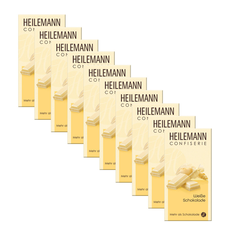 Heilemann Weiße Schokolade, 10 x 100 g